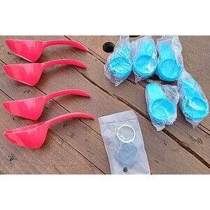 Lot 10 TUPPERWARE Gadget Hostess Party Gift Keychain Egg Lifter Magnets tbls tsp